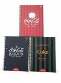 Kołozeszyt (kołonotatnik) A4 COCA COLA Soft Touch 80k. 70g krata Interdruk