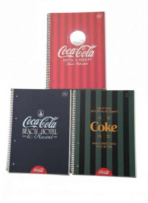 Kołozeszyt (kołonotatnik) A4 COCA COLA Soft Touch 80k. 70g krata Interdruk