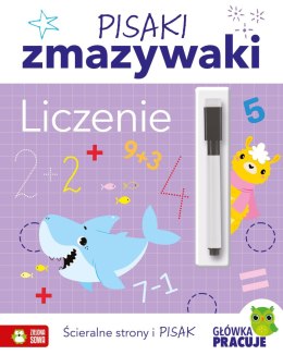 Książka dla dzieci Pisaki zmazywaki. Liczenie Zielona Sowa