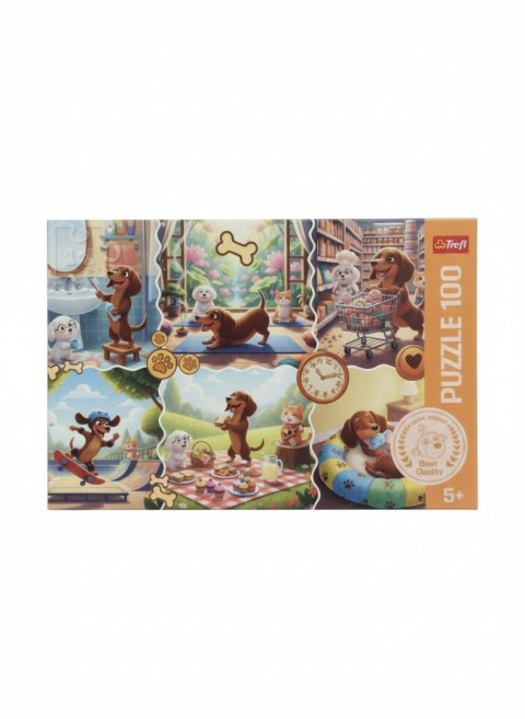 Puzzle Długi dzień jamnika 100 el. Trefl (16567)