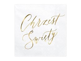 Serwetki Chrzest Święty, biały biały papier [mm:] 330x330 Partydeco (SP33-89-019ME)