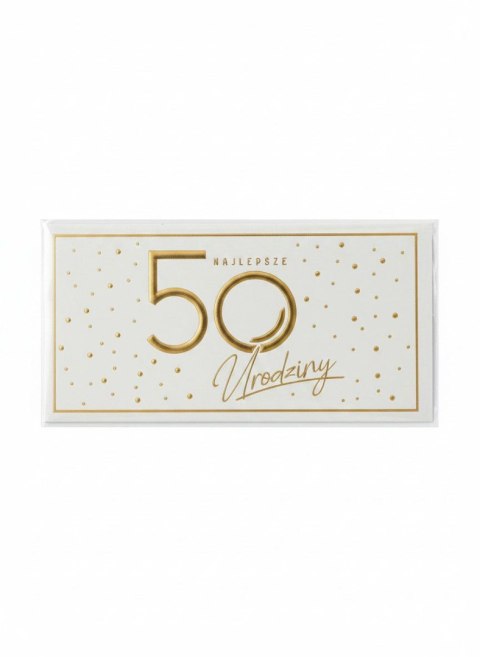 Skarbonka pudełko na banknoty Kukartka (MB-018 Urodziny 50 Elite)
