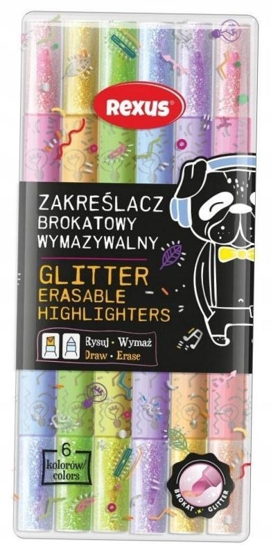Zakreślacz Teens wymazywalne wkład mix Rexus (63247)