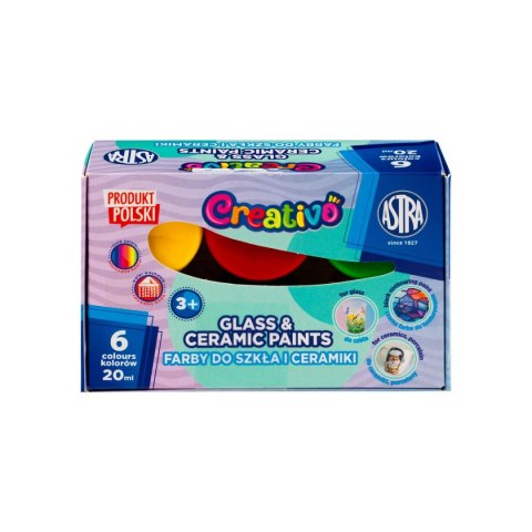 Farba do malowania na szkle kolor: mix 20ml 6 kolor. Astra Fun (301124006)