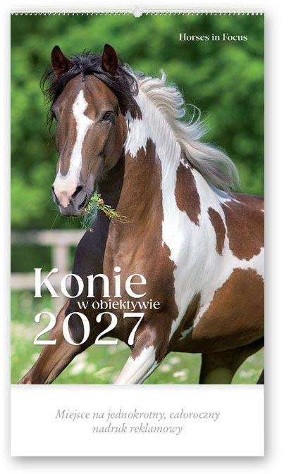 Kalendarz ścienny KONIE WOBIEKTYWIE 13-planszowe 320mm x 470mm Lucrum (RW14)