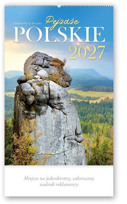 Kalendarz ścienny PEJZAŻE POLSKIE 13-planszowe 320mm x 470mm Lucrum (RW01)