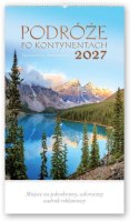 Kalendarz ścienny PODRÓŻE PO KONTYNENTACH 13-planszowe 320mm x 470mm Lucrum (RW11)