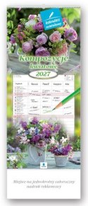 Kalendarz ścienny notatnikowy 2027 WAKACJE MARZEŃ 220mm x 490mm Lucrum (WN03)