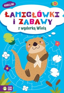 Książka dla dzieci Łamigłówki i zabawy z wyderką Wiolą Zielona Sowa