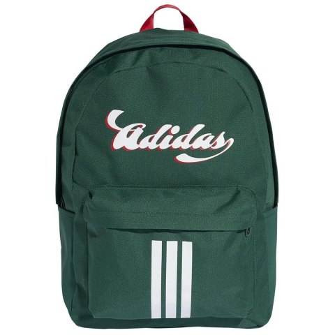 Plecak Tiro Graphic zielony biały napis Adidas (KD9878)
