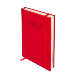 Kalendarz książkowy (terminarz) 2027 COLORFIX dzienny A5 Antra (czerwony)