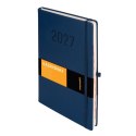 Kalendarz książkowy (terminarz) 2027 MEMOFIX dziennyy A4 Antra (granatowy)