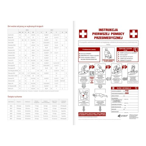Kalendarz nauczyciela książkowy (terminarz) akademicki PCV bezbarwny kolaż A5 143mm x 204mm Wokół Nas (A5TA072B)
