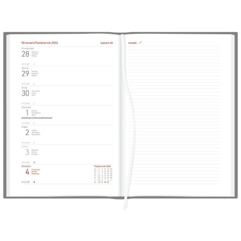 Kalendarz nauczyciela książkowy (terminarz) akademicki Vivella czarny A5 143mm x 204mm Wokół Nas (A5TA071B)