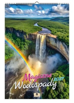 Kalendarz ścienny 2027 MAGICZNE WODOSPADY 470mm x 320mm Pan Kalendarzyk (A3 VD.13)