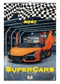 Kalendarz ścienny 2027 SUPER CARS 470mm x 320mm Pan Kalendarzyk (A3 VD.17)