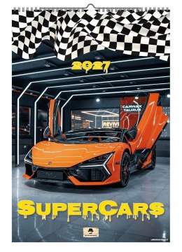 Kalendarz ścienny 2027 SUPER CARS 470mm x 320mm Pan Kalendarzyk (A3 VD.17)