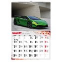 Kalendarz ścienny 2027 SUPER CARS 470mm x 320mm Pan Kalendarzyk (A3 VD.17)
