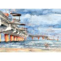 Kalendarz ścienny RODZINNY MIASTA W AKWARELI 13-KARTKOWY 280mm x 200mm Lucrum (WL5)
