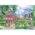 Kalendarz ścienny RODZINNY MIASTA W AKWARELI 13-KARTKOWY 280mm x 200mm Lucrum (WL5)
