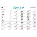Kalendarz ścienny RODZINNY MIASTA W AKWARELI 13-KARTKOWY 280mm x 200mm Lucrum (WL5)