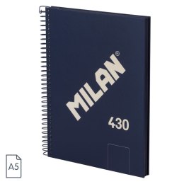 Kołozeszyt (kołonotatnik) A5 1918 niebieski 80k. 95g gładka Milan (57151E80B)