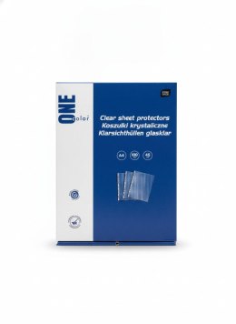 Koszulki na dokumenty ONE COLOR 100 szt A4 45 mic krystaliczna A4 kolor: transparentna typu U 45 mic. Interdruk (ZEA432K#PS)