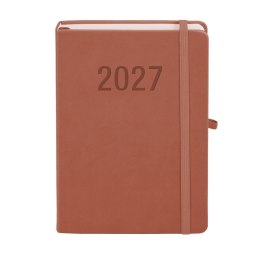 Kalendarz książkowy (terminarz) 2027 MEMOFIX dzienny A5 Antra (MOCHA MAUSSE)