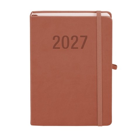 Kalendarz książkowy (terminarz) 2027 MEMOFIX dzienny A5 Antra (MOCHA MAUSSE)