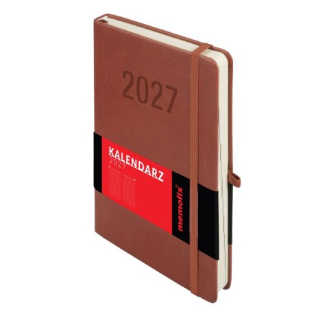 Kalendarz książkowy (terminarz) 2027 MEMOFIX dzienny A5 Antra (MOCHA MAUSSE)