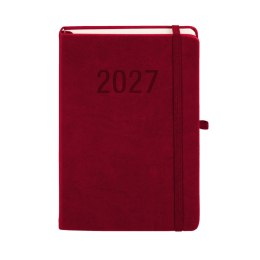 Kalendarz książkowy (terminarz) 2027 MEMOFIX dzienny A5 Antra (bordowy)