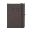 Kalendarz książkowy (terminarz) 2027 MEMOFIX dzienny A5 Antra (grafitowy)