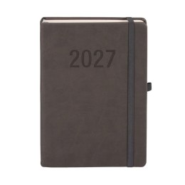 Kalendarz książkowy (terminarz) 2027 MEMOFIX dzienny A5 Antra (grafitowy)