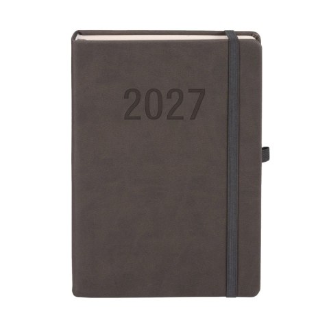Kalendarz książkowy (terminarz) 2027 MEMOFIX dzienny A5 Antra (grafitowy)