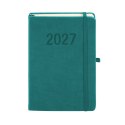 Kalendarz książkowy (terminarz) 2027 MEMOFIX dzienny A5 Antra (turkusowy)
