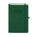 Kalendarz książkowy (terminarz) 2027 MEMOFIX dzienny A5 Antra (zielony)