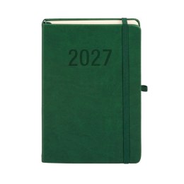 Kalendarz książkowy (terminarz) 2027 MEMOFIX dzienny A5 Antra (zielony)