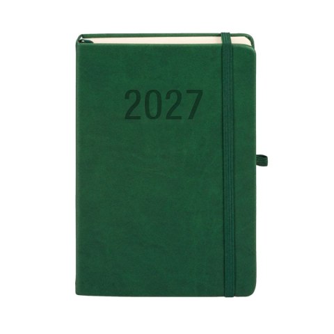 Kalendarz książkowy (terminarz) 2027 MEMOFIX dzienny A5 Antra (zielony)