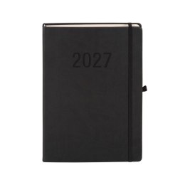 Kalendarz książkowy (terminarz) 2027 MEMOFIX dziennyy A4 Antra (czarny)
