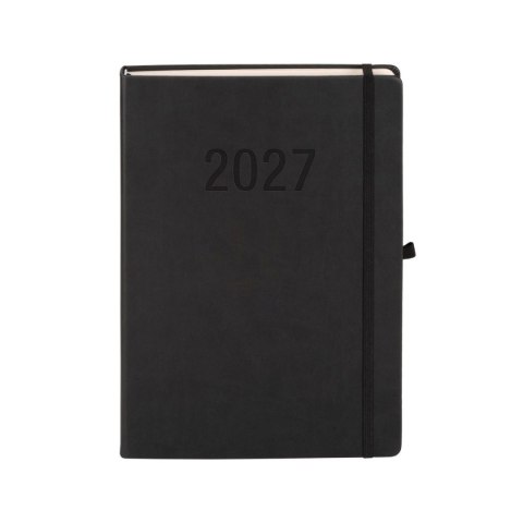 Kalendarz książkowy (terminarz) 2027 MEMOFIX dziennyy A4 Antra (czarny)