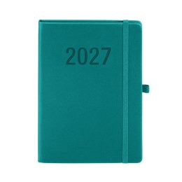 Kalendarz książkowy (terminarz) 2027 MEMOFIX tygodniowy A5 Antra (turkusowy)