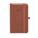 Kalendarz książkowy (terminarz) 2027 MEMOFIX tygodniowy A6 Antra (MOCHA MAUSSE)