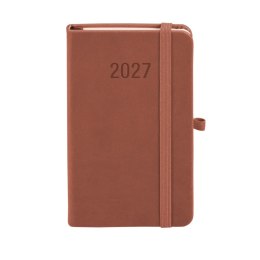 Kalendarz książkowy (terminarz) 2027 MEMOFIX tygodniowy A6 Antra (MOCHA MAUSSE)