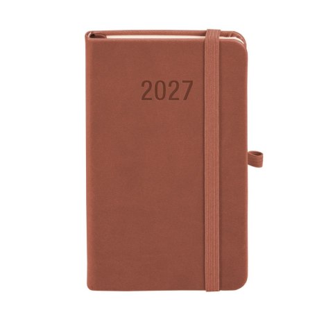 Kalendarz książkowy (terminarz) 2027 MEMOFIX tygodniowy A6 Antra (MOCHA MAUSSE)