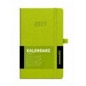 Kalendarz książkowy (terminarz) 2027 MEMOFIX tygodniowy A6 Antra (limonkowy)