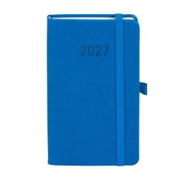 Kalendarz książkowy (terminarz) 2027 MEMOFIX tygodniowy A6 Antra (niebieski)