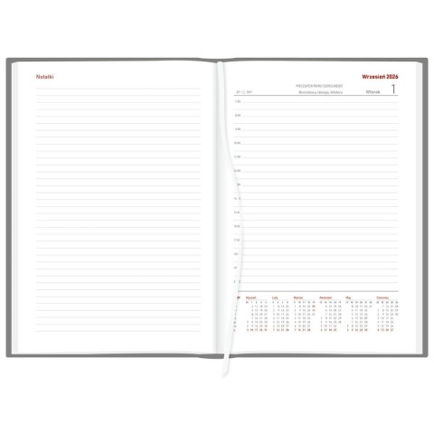 Kalendarz nauczyciela książkowy (terminarz) Vivella czerwony A5 143mm x 204mm Wokół Nas (A5DN076B)