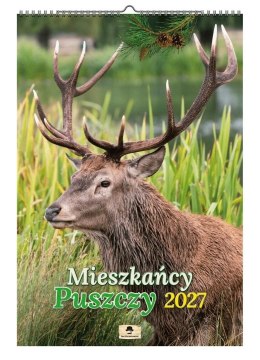 Kalendarz ścienny 2027 Mieszkańcy PUSZCZY 470mm x 320mm Pan Kalendarzyk (A3 VD.11)