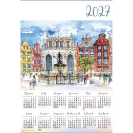 Kalendarz ścienny GDAŃSK plakatowy A4 607mm x 880mm Lucrum (PL10)