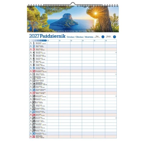 Kalendarz ścienny ORGANIZER 470mm x 320mm Pan Kalendarzyk (A2 V.2)